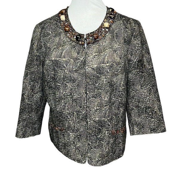 Chico’s Beaded Neck Blazer - Picture 1 of 6